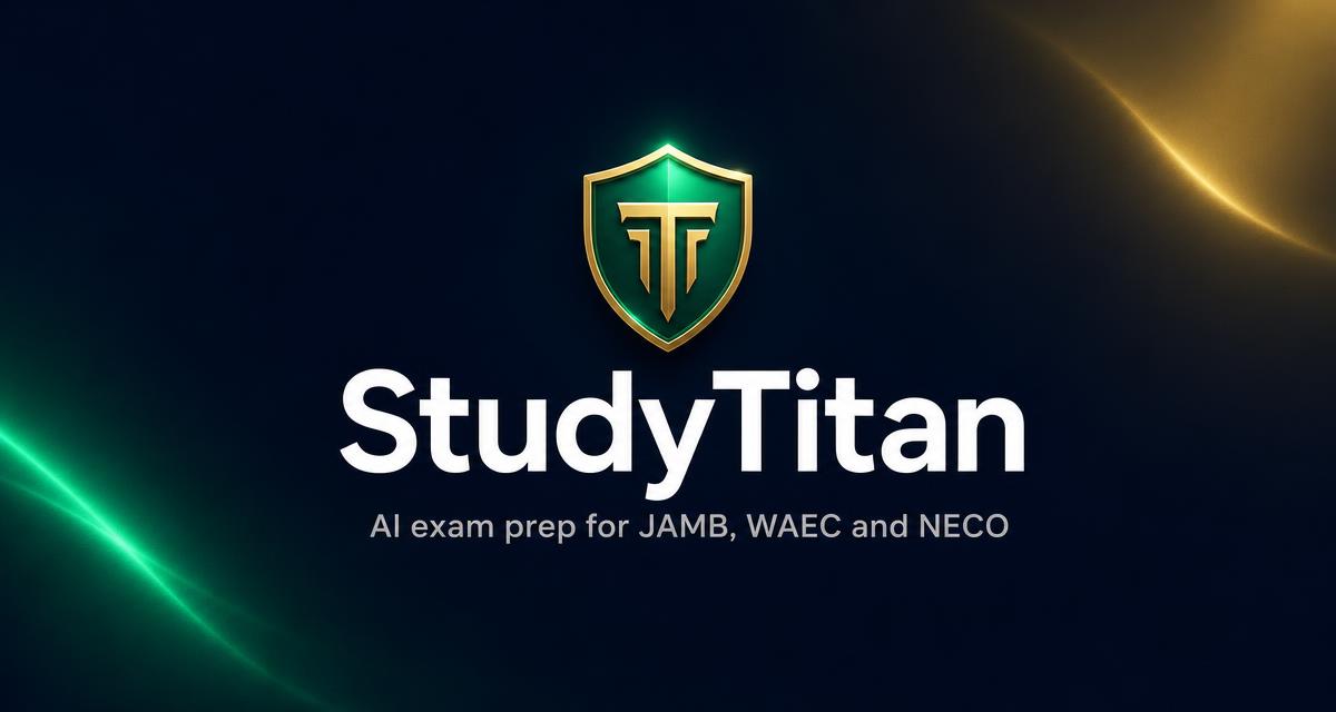 StudyTitan brand card showing AI exam prep for JAMB, WAEC and NECO